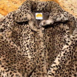 C&C California Faux Leopard Coat